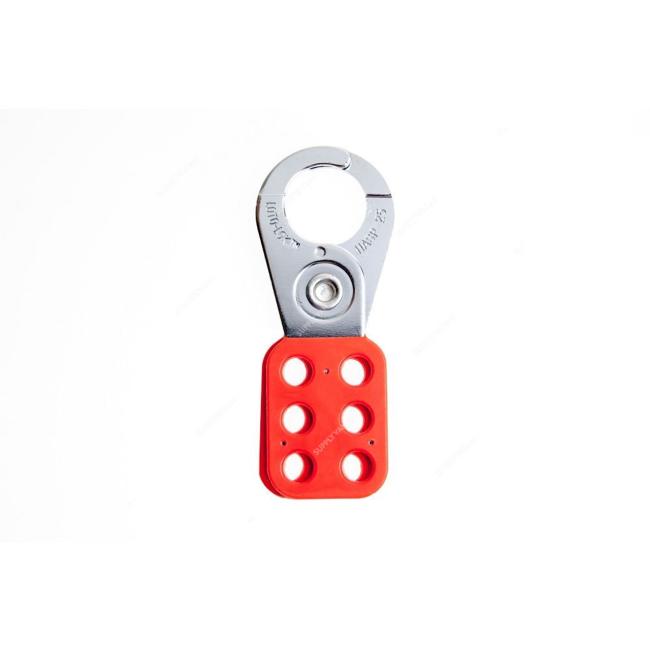 Loto-Lok Lockout Hasp, HSP-PMH-25R, Steel, 25MM, Red